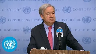 'Crisis is growing in Afghanistan' - UN Chief Media Stakeout (11 October 2021)