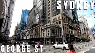 Walking on George Street Sydney CBD | Sydney City Walk | NSW Australia 2022