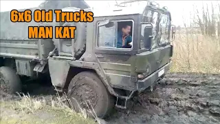 Awesome MAN KAT Old Trucks 6x6 OFF ROAD MUD River Crossing