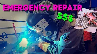 EMERGENCY WELD REPAIR JOB - FIXING CRACKED ATTACHMENT