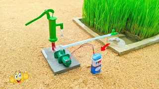 How to make a mini hand pump with connected motor |@Make_Toys @2toys.