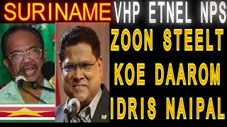 SURINAME VHP Zoon Etnel NPS steelt koe uitstap Coalitie Idris Naipal dagblad Waterkant SU NA ME 2024