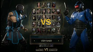 Mortal Kombat 11 Sub-Zero vs RoboCop Difficulty very hard.