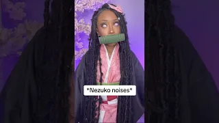 WHY DID SHE SAY IT LIKE THAT⁉️😭 #cosplay #demonslayer #viral #shorts #nezuko  #mitsurikanroji