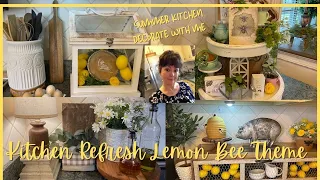 Kitchen Refresh Bee Lemon Theme: Summer Kitchen Decorate With Me