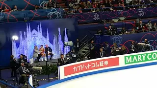 CAROLINA KOSTNER AFTER SP KISS AND CRY - WORLD FIGURE SKATING CHAMPIONSHIPS 2018 MILAN