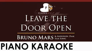 Bruno Mars, Anderson Paak, Silk - Leave the Door Open - HIGHER Key (Piano Karaoke Instrumental)