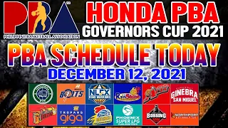 PBA SCHEDULE TODAY December 12, 2021/pba Game Schedule Update/Pba Governors Cup 2021-22