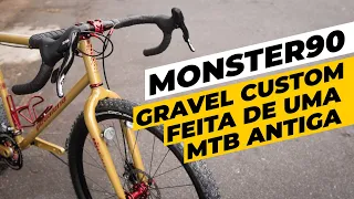 Monster90. A Monster Gravel criada a partir de uma MTB dos anos 90. Pedaleria