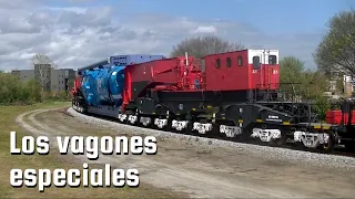 Como son los vagones especializados de carga del ferrocarril. Sus nombres, caracteristicas y usos.
