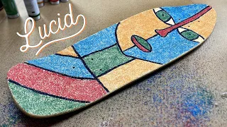 Lucid Color Skate Grip Tape Abstract Art with Spray Grip