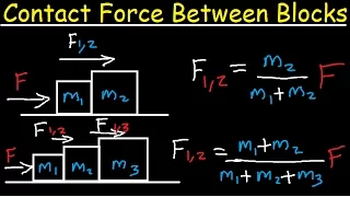 Contact Force Between Blocks With Kinetic Friction - Physics Problems & Examples