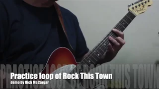 Rock This Town guitar solo demo with backing track