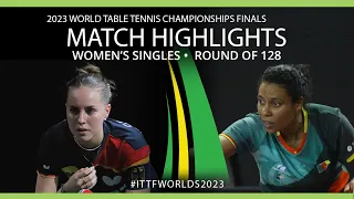 Sarah Hanffou vs Annett Kaufmann | WS R128 | 2023 ITTF World Table Tennis Championships Finals