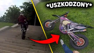 SCHODY OKAZAŁY SIĘ BYĆ PECHOWE...SUPERMOTO W WARSZAWIE!