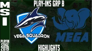 VEG vs MG Highlights | MSI 2019 Play-In Stage - Group B Day 3 | Vega Squadron vs Mega Esports