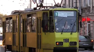 Трамваи вечернего Львова