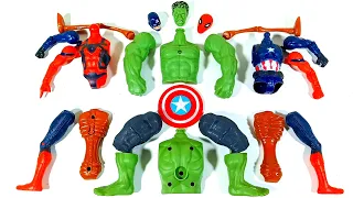 AVENGERS TOYS ASSEMBLE SIREN HEAD, HULK SMASH, SPIDER-MAN, CAPTAIN AMERICA SUPERHERO