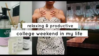 vlog: spend a typical weekend in college w/ me! *being productive, going out w/ friends, self care ✨