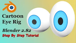 How to make cartoon oval eyes rigging in Blender 2.8+