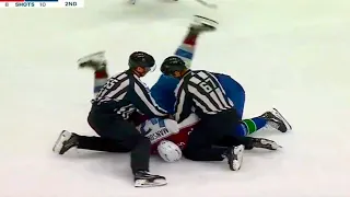 Josh Manson Nikita Zadorov Fight (FULL CLIP) Canucks vs Avalanche | NHL Highlights