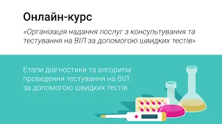 Етапи діагностики та алгоритм проведення тестування на ВІЛ за допомогою швидких тестів