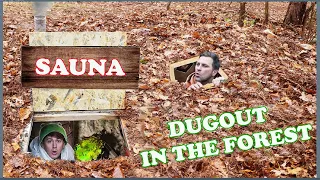 UNDERGROUND HOUSE AND SAUNA IN THE FOREST - DIY DUGOUT