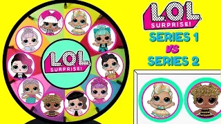 LOL Surprise SERIES 1 VS SERIES 2 Spinning Wheel Game Toy Surprises