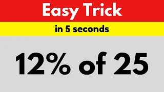Fast Percentage Trick | Solve Percentages Like A Pro