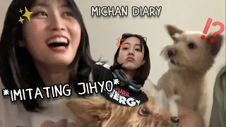 momo feels embarrassed when *doing aegyo* next to jihyo