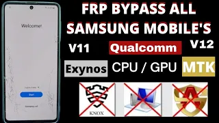 All Samsung Mobile's Frp Bypass WithOut Pc / Android 10, 11, 12 , 13 / Cpu Qualcomm, Exynos, Mtk,Spd