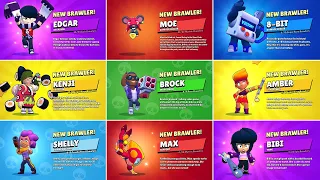 ALL 84 BRAWLER UNLOCK ANIMATIONS | Moe, Kenji, Brock Remodel & More ...