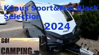 Modelljahr 2024!! Knaus Sport&Fun Black Selection!! Der Wohnwagen für Motorradfahrer!!