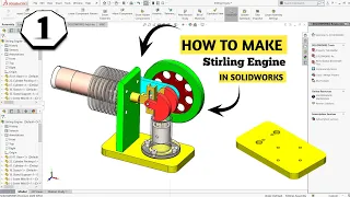 [Part-1] Stirling engine | Solidworks beginners | Base