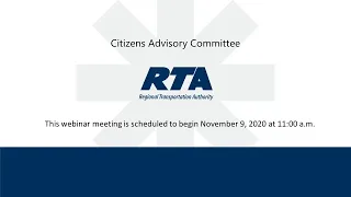 Virtual Citizens Advisory Committee - Nov 9, 2020 at 11:00 AM