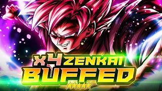 HUMAN EXTERMINATING DAMAGE! 4x ZENKAI BUFFED ULTRA ROSE FEARS NO ONE! | Dragon Ball Legends