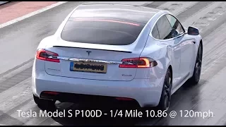 Tesla Model S P100D 1/4 Mile 10.86 @ 120mph