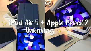 💜 IPAD AIR 5  M1 Chip (PURPLE) and APPLE PENCIL 2 UNBOXING ✨☁️ | ASMR | Alyanna Aguilan