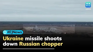 #RussiaUkraine war | Video of Ukraine missile shooting down a Russian helicopter