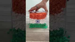 I made the Flag of india with Beads!#short#reverse