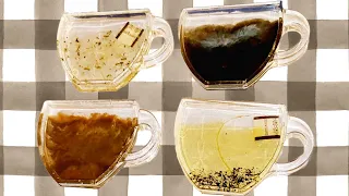 Unlock the Creativity!  Try These DIY Resin Coffee & Tea Coasters with Rimmed Edges!