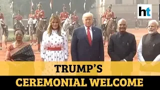 Watch: US President Trump receives ceremonial welcome, greeted with 21-gun salute