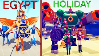 NEW HOLIDAY TEAM vs EGYPT TEAM | TABS - Totally Accurate Battle Simulator