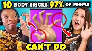 10 Body Tricks 97% Of People Can’t Do | Adults React