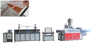 pvc ceiling panel production line with online hot stamping
