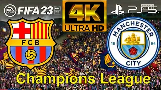 FIFA 23 - Barcelona vs Manchester City - 2024 Champions League Final - AI Gameplay - PS5 4K