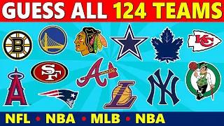 Guess ALL 124 Sports Teams by Their Logo – NFL, NHL, MLB & NBA (Logo Quiz)