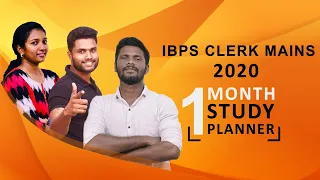 IBPS CLERK MAINS 2020 STRATEGY | 30 days Verithanam Study planner | Most awaited video