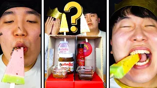 Mystery Sauce Challenge l Watermelon Ice Cream Mukbang l TikTok Funny Video #Shorts