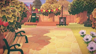 Animal Crossing: New Horizons - Autumn Campsite Ambiance (leaves, ambient music, radio)